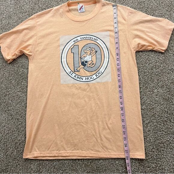 Vintage Jerzees Hog Jog Benefit Run Shirt Men's L - Picture 3 of 5